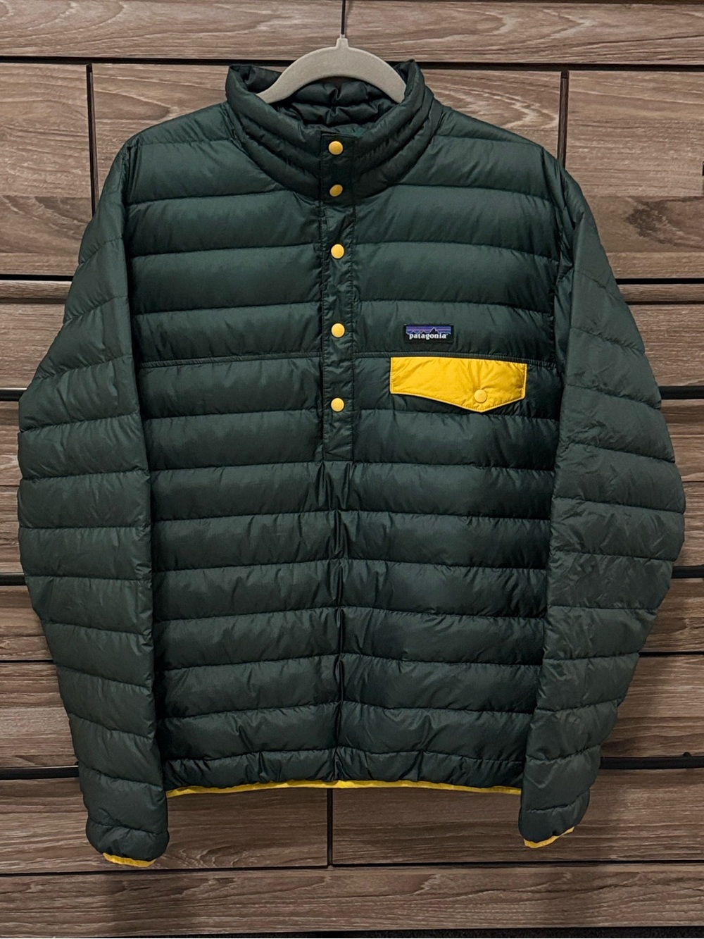 Patagonia Down Snap-T Pullover Size Medium Carbon